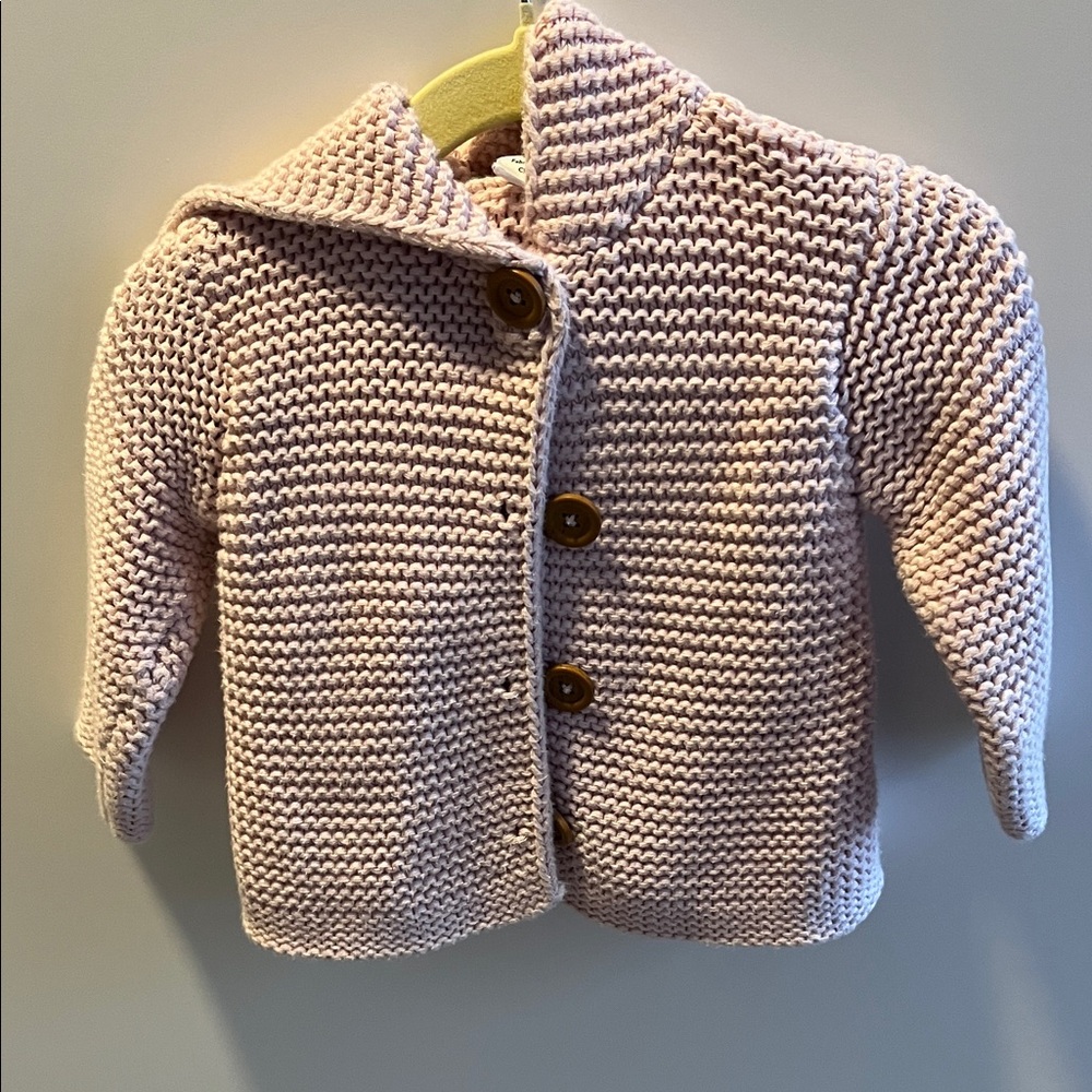 Nordstrom Pink Knit Button-Up Kids Sweater